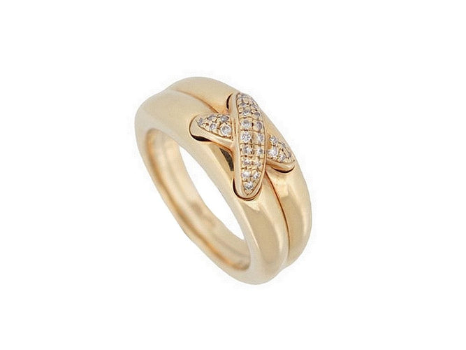 Bague 53 bague CHAUMET liens croises diamants 58 Facettes 250368