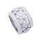 Bague 51 Bague bandeau platine et diamants. 58 Facettes 32754