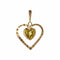 Pendentif Pendentif coeur pierre jaune 58 Facettes 14-332A