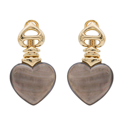 Boucles d'oreilles Boucles d'oreilles Coeur Or jaune Nacre 58 Facettes 2396036CN