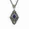 Collier Collier vintage lapis lazuli émail argent 58 Facettes