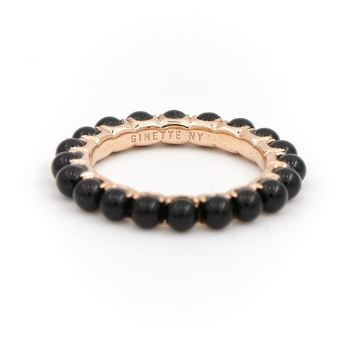 Bague 53 Ginette NY Bague Alliance Maria Or rose Onyx 58 Facettes 2394106CN