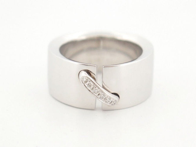 Bague 53 bague CHAUMET liens evidence gm t53 or blanc & diamants 58 Facettes 248600