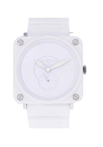 Montre Montre BELL & ROSS BRS-98 Ceramic White 39 x 39 mm Quartz BRS-98-PWC-05610 58 Facettes 64483-60965