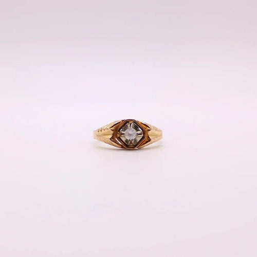 Bague Bague Solitaire et Chevalière or jaune et spinelle 58 Facettes