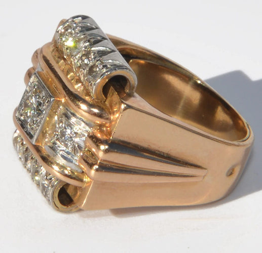 Bague Bague platine et diamant 1950 58 Facettes