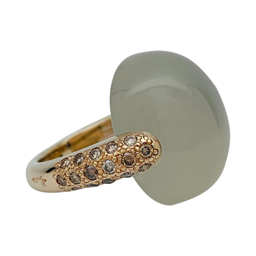 Bague 53 Bague Pomellato, "Luna", or naturel, diamants et pierre de lune. 58 Facettes 31730