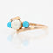 Bague 51 Bague perle de culture et perles de turquoise 58 Facettes CV82