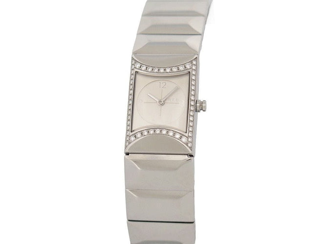 Montre montre FRED 30 mm quartz en acier palladie & diamants 0.8 ct 58 Facettes 254806