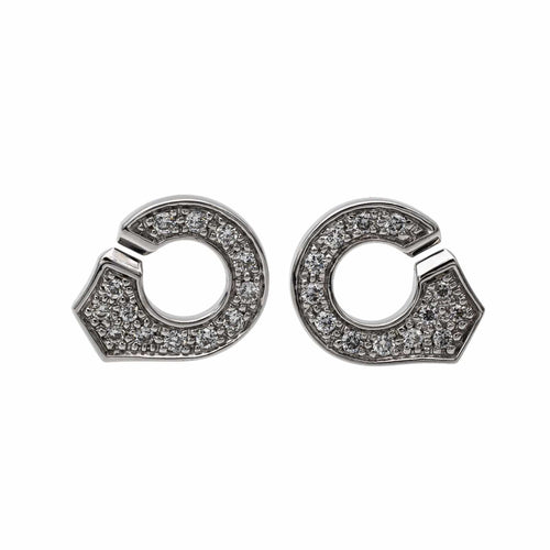 Boucles d'oreilles Dinh Van Boucles d'oreilles Menottes Or blanc Diamant 58 Facettes 2773203CN