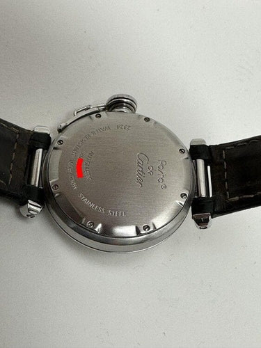 Montre montre CARTIER pasha 35 mm automatique en acier palladie 58 Facettes 257653