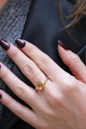 Bague 57 Bague Or rose Citrine 58 Facettes 1752242CN