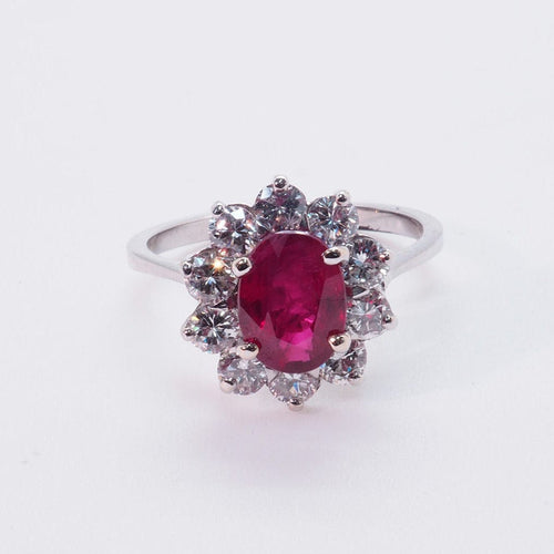 Bague 53.5 Bague marguerite rubis 58 Facettes 4022