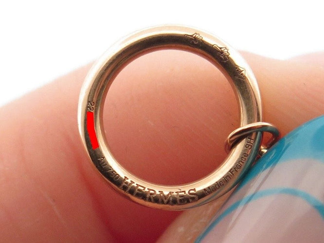 Collier collier HERMES ex-libris gm or rose 18k 58 Facettes 254491