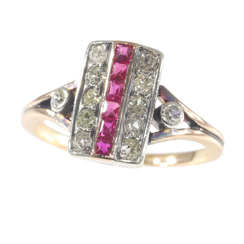 Bague 57 Bague diamant et rubis 58 Facettes 22321-0041