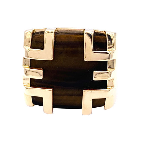 Bague 50 Bague Cartier, "Yijing", or jaune, oeil de tigre. 58 Facettes 32833