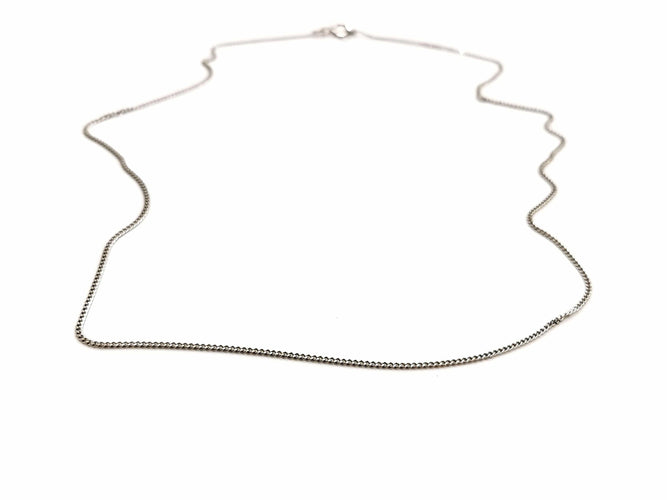 Collier Collier Maille gourmette Or blanc 58 Facettes 1152875CD