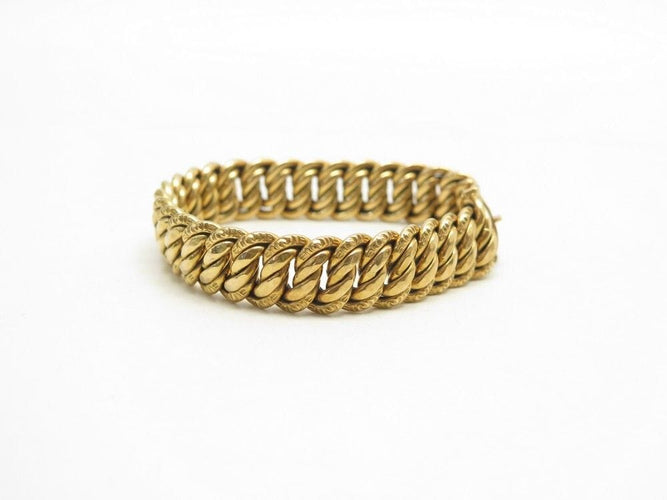 Bracelet bracelet maille americaine or jaune 18k 58 Facettes 257253
