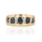 Bague 58 Bague bandeau or jaune saphirs diamants 58 Facettes 21-695