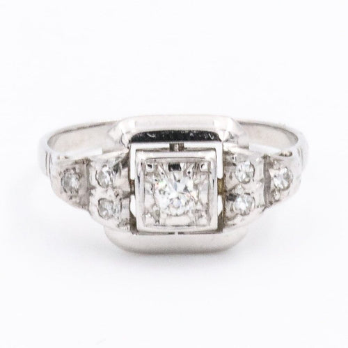 Bague 48 Bague Art déco Or blanc diamant 58 Facettes 1654249CN