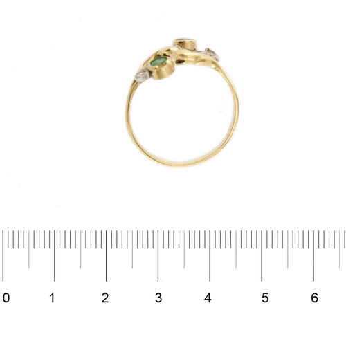 Bague 53 Bague Feuillage émeraudes et diamants 58 Facettes 29565