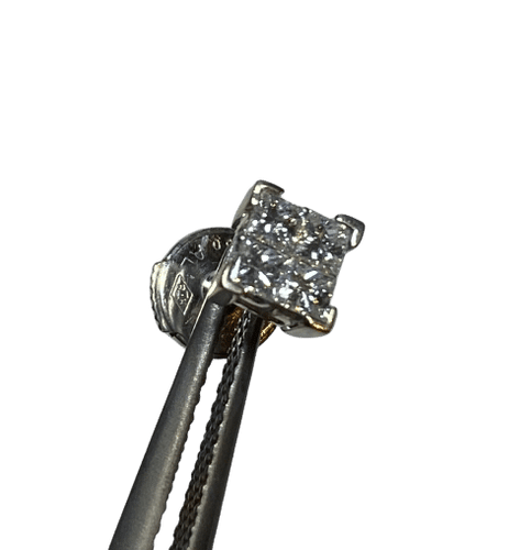 Boucles d'oreilles BOUCLES D'OREILLES PUCES DIAMANTS PRINCESSES 58 Facettes