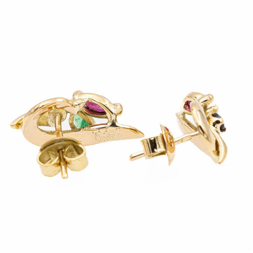 Boucles d'oreilles Boucles d'oreilles Or jaune Emeraude 58 Facettes 1719179CN