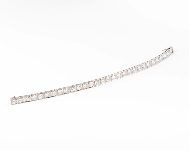 Bracelet Bracelet rivière en diamant et platine 58 Facettes