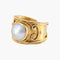 Bague 53.5 / Nacre / Or Jaune BAGUE « SULTAN » OR & NACRE 58 Facettes BO/220077