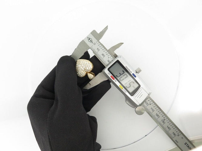 Pendentif pendentif coeur en or jaune 18k & diamants 4 ct 15.2 grammes 58 Facettes 253445