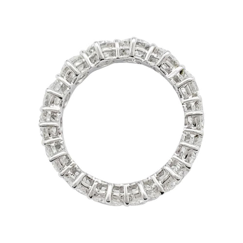 Bague 51.5 Alliance tour complet en or blanc, diamants. 58 Facettes 31363