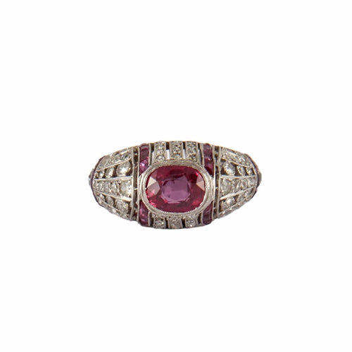 Bague BAGUE ART DÉCO RUBIS & DIAMANTS 58 Facettes BO/220122 RIV