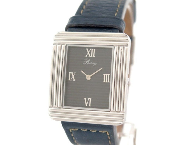 Montre montre POIRAY ma premiere xl en acier 34mm bracelet cuir cerf quartz 58 Facettes 254314