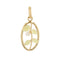Pendentif Pendentif or jaune perle et feuilles or vert 58 Facettes 19-455I