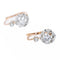 Boucles d'oreilles Boucles d'oreilles Dormeuses Or rose Diamant 58 Facettes 2090636CN