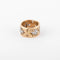 Bague Bague Motifs fleurs Or Jaune Ciselé 58 Facettes