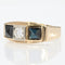 Bague 57 Bague art déco saphirs et diamants en jarretière 58 Facettes 20-123