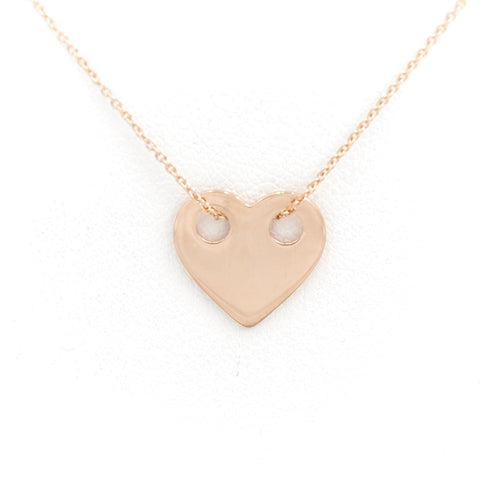 Collier Ginette NY Collier Mini Heart on Chain Or rose 58 Facettes 2203300CN