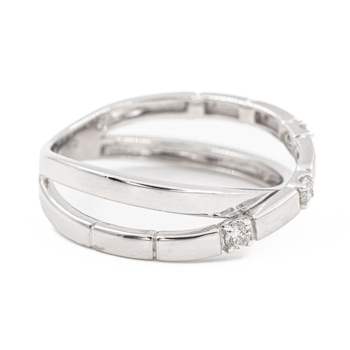 Bague 54 Bague Or blanc Diamant 58 Facettes 2172956CN