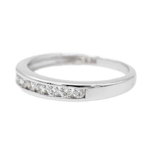 Bague 48 Bague Demi alliance Or blanc Diamant 58 Facettes 2513751CN