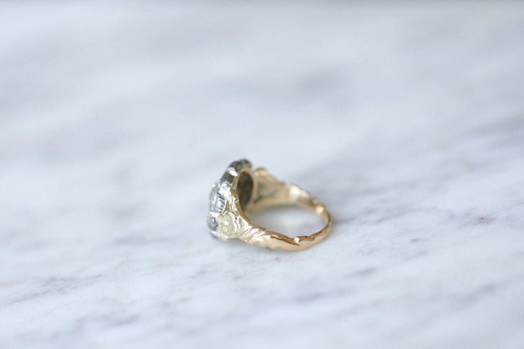 Bague Bague marguerite or, argent, diamants 58 Facettes