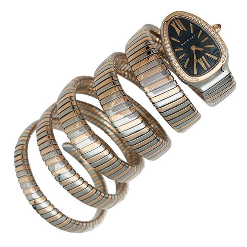Montre Montre Bulgari "Serpenti" or et acier, diamants. 58 Facettes 31025