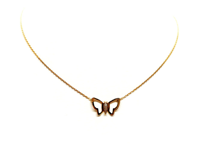Collier Collier Papillon Or jaune Diamant 58 Facettes 1345939CN