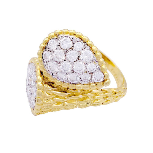 Bague 53 Bague Boucheron vintage "Serpent Bohème" or jaune, platine, diamants. 58 Facettes 33569