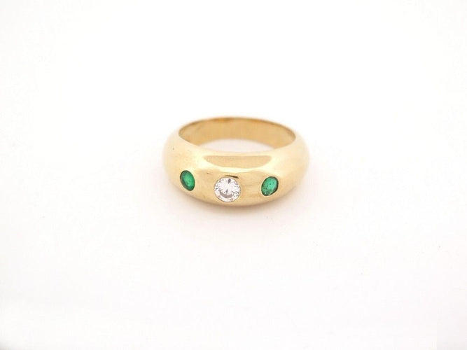 Bague 54 vintage bague CARTIER daphne diamants et emeraude 58 Facettes 254736