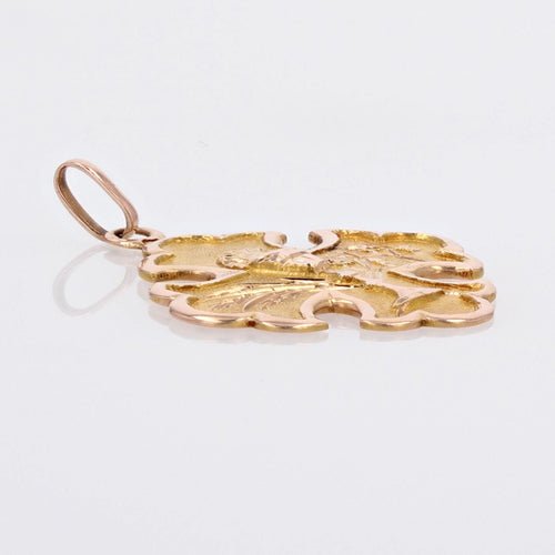 Pendentif Croix ancienne en Or rose fleur de lys 58 Facettes CVP72