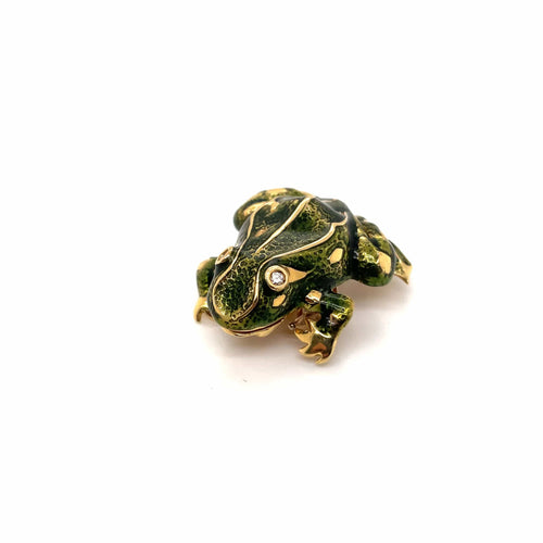 Broche TIFFANY & CO 6 Pendentif/broche grenouille Email Diamants 58 Facettes