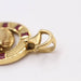 Pendentif Pendentif fer à cheval avec cheval en or 18 carats avec rubis 58 Facettes E359871I