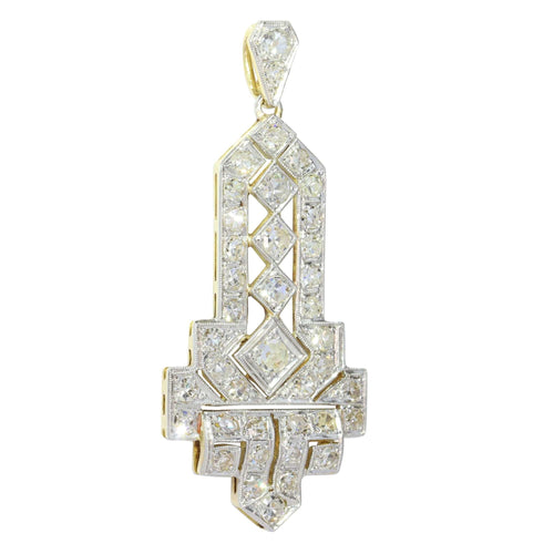 Pendentif Roaring Twenties Sparkle : Suspension Déco Architecturale Vintage 58 Facettes 23346-0135