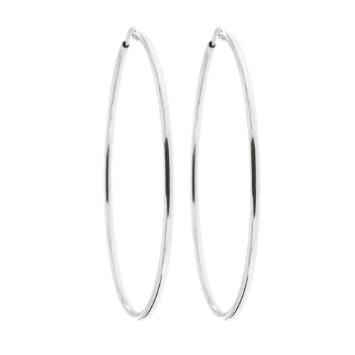 Boucles d'oreilles Orecchini oro bianco a cerchio 58 Facettes 33175